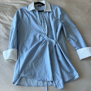 SER.O.YA blue wrap dress